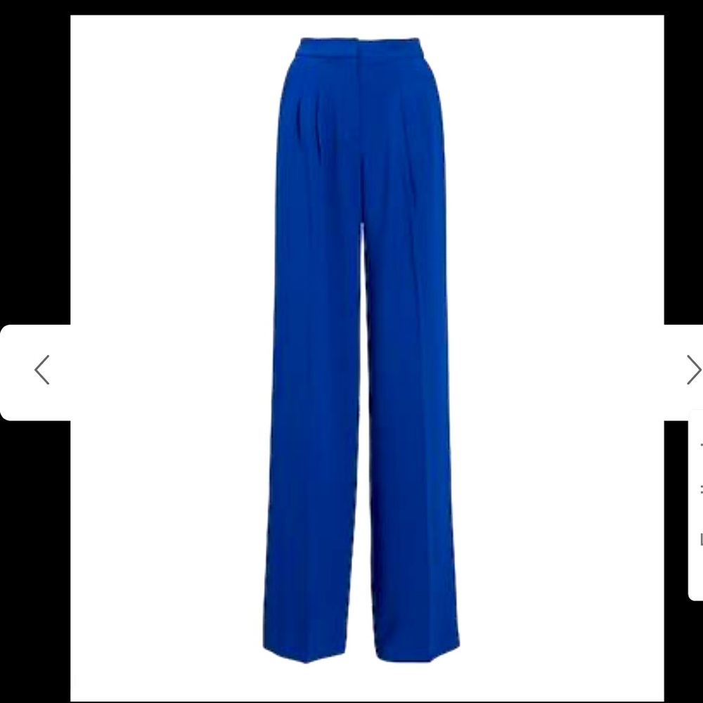 Express High Waisted Pleated Trouser Pant, size 12R, color cobalt blue